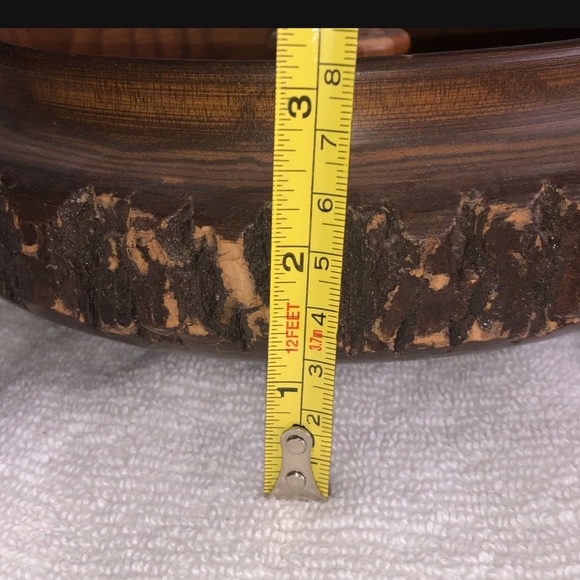 Vintage Live Edge Wood Nut Bowl - Picture 4 of 5